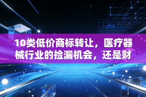 10类低价商标转让,医疗器械行业的捡漏机会,还是财务报表上的隐形炸弹?