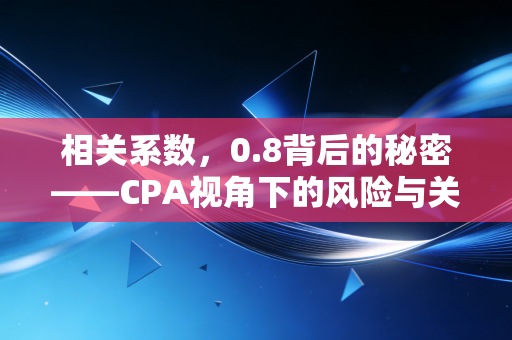 相关系数，0.8背后的秘密——CPA视角下的风险与关联