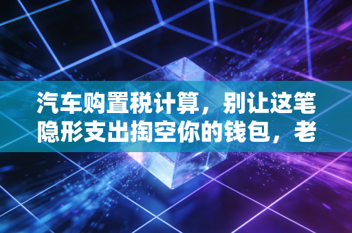 汽车购置税计算,别让这笔隐形支出掏空你的钱包,老会计教你几招省钱避坑指南