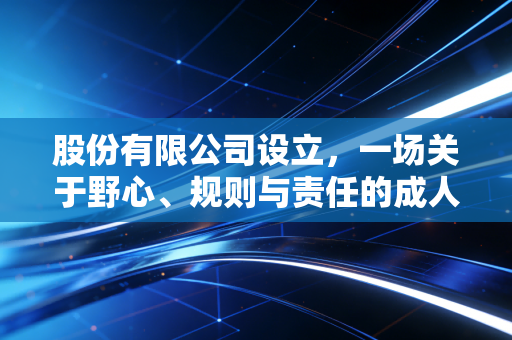 股份有限公司设立,一场关于野心、规则与责任的成人礼