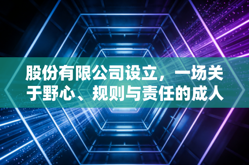 股份有限公司设立,一场关于野心、规则与责任的成人礼