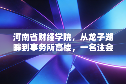 河南省财经学院,从龙子湖畔到事务所高楼,一名注会老兵眼中的财会进阶路