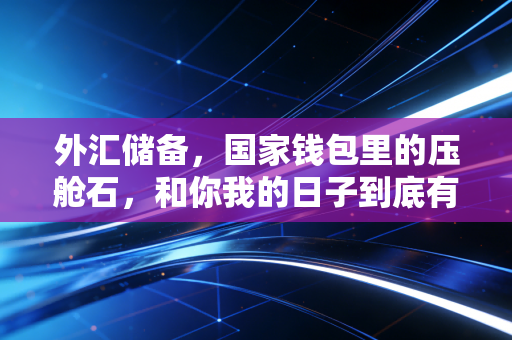 外汇储备，国家钱包里的压舱石，和你我的日子到底有啥关系？
