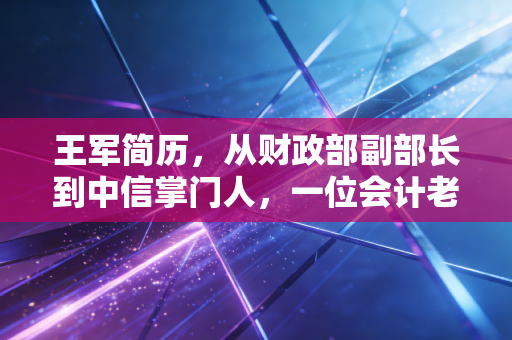 王军简历，从财政部副部长到中信掌门人，一位会计老兵的硬核进阶之路