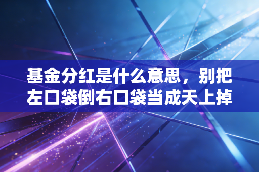 基金分红是什么意思,别把左口袋倒右口袋当成天上掉馅饼——一位注会从业者的真心话