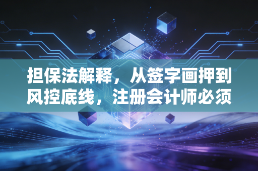 担保法解释,从签字画押到风控底线,注册会计师必须看懂的担保新规