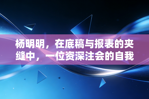 杨明明，在底稿与报表的夹缝中，一位资深注会的自我救赎与行业观察