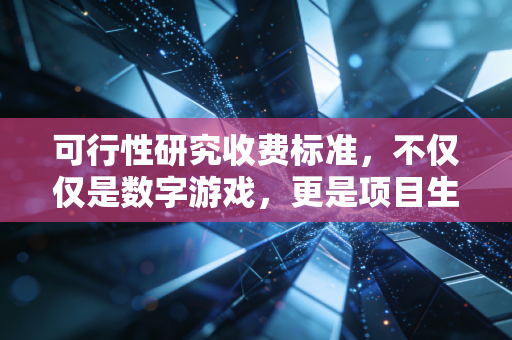 可行性研究收费标准,不仅仅是数字游戏,更是项目生死的投名状