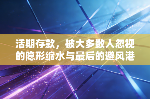 活期存款，被大多数人忽视的隐形缩水与最后的避风港