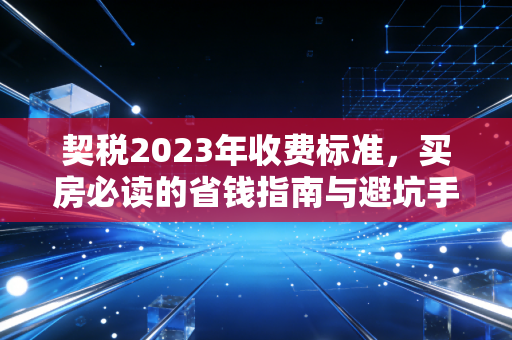 契税2023年收费标准,买房必读的省钱指南与避坑手册