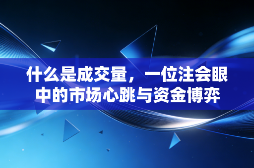 什么是成交量,一位注会眼中的市场心跳与资金博弈