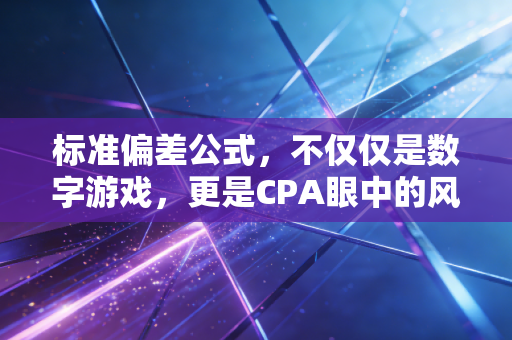 标准偏差公式，不仅仅是数字游戏，更是CPA眼中的风险刻度尺