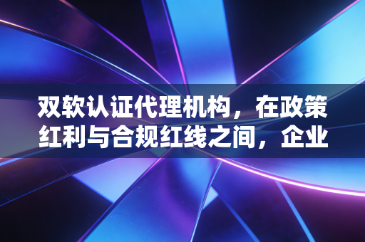 双软认证代理机构，在政策红利与合规红线之间，企业如何找到那个懂行的引路人？