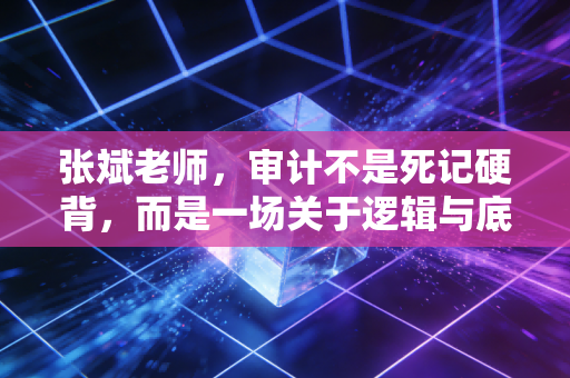 张斌老师,审计不是死记硬背,而是一场关于逻辑与底线的思维博弈