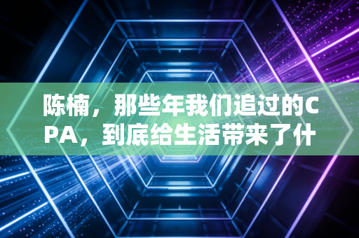 陈楠,那些年我们追过的CPA,到底给生活带来了什么?