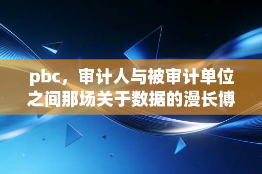 pbc,审计人与被审计单位之间那场关于数据的漫长博弈