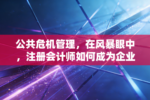 公共危机管理，在风暴眼中，注册会计师如何成为企业的定海神针