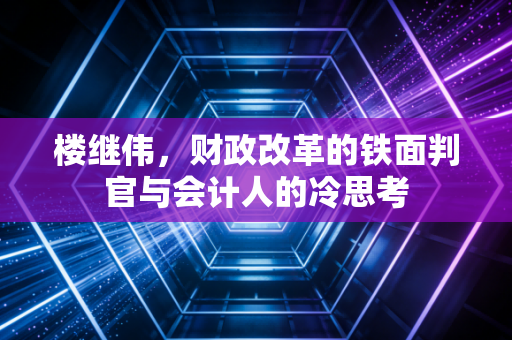 楼继伟，财政改革的铁面判官与会计人的冷思考