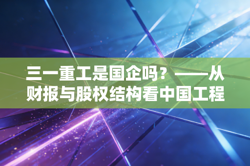 三一重工是国企吗?——从财报与股权结构看中国工程机械的草根逆袭与韧性