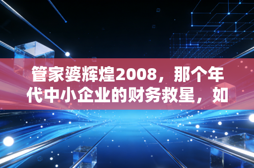 管家婆辉煌2008,那个年代中小企业的财务救星,如今还剩几分辉煌?