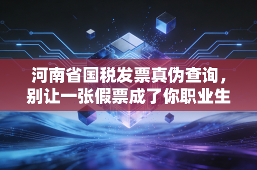 河南省国税发票真伪查询,别让一张假票成了你职业生涯的定时炸弹,老会计的大实话