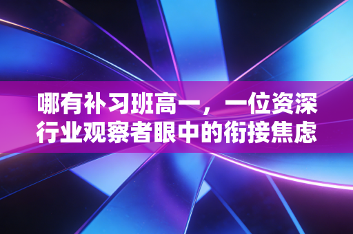 哪有补习班高一，一位资深行业观察者眼中的衔接焦虑与破局