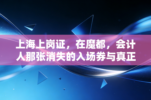 上海上岗证，在魔都，会计人那张消失的入场券与真正的生存法则