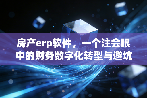 房产erp软件,一个注会眼中的财务数字化转型与避坑指南