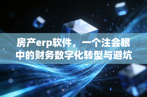 房产erp软件,一个注会眼中的财务数字化转型与避坑指南