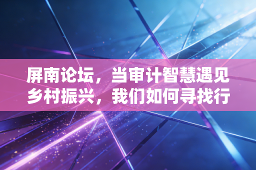 屏南论坛,当审计智慧遇见乡村振兴,我们如何寻找行业的诗与远方?