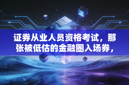 证券从业人员资格考试，那张被低估的金融圈入场券，到底意味着什么？