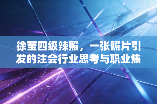 徐莹四级辣照,一张照片引发的注会行业思考与职业焦虑