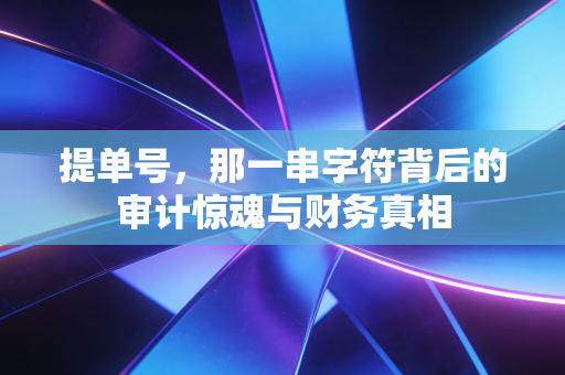 提单号,那一串字符背后的审计惊魂与财务真相