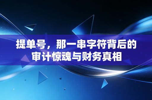 提单号，那一串字符背后的审计惊魂与财务真相