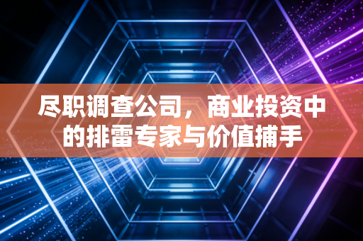 尽职调查公司,商业投资中的排雷专家与价值捕手