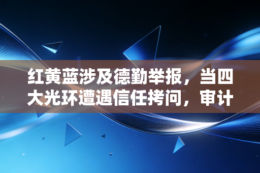 红黄蓝涉及德勤举报，当四大光环遭遇信任拷问，审计行业的底线究竟在哪里？