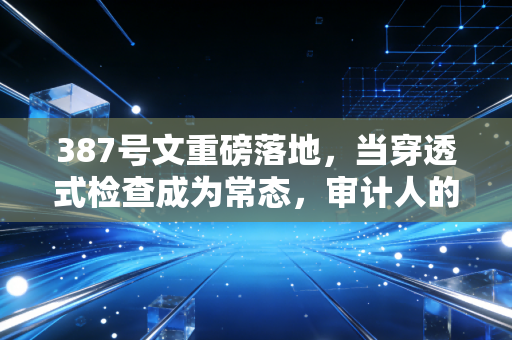 387号文重磅落地,当穿透式检查成为常态,审计人的夏天还好吗?