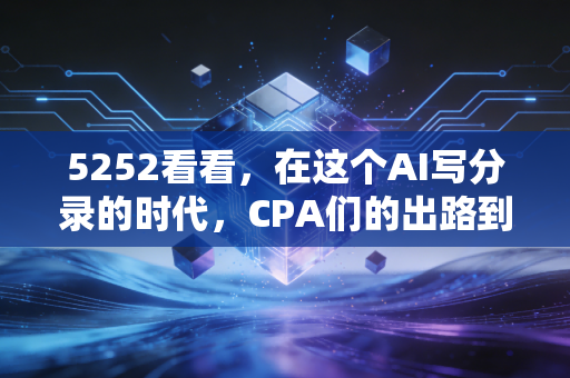 5252看看，在这个AI写分录的时代，CPA们的出路到底在哪里？