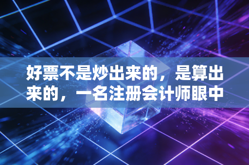 好票不是炒出来的,是算出来的,一名注册会计师眼中的价值投资与人性博弈