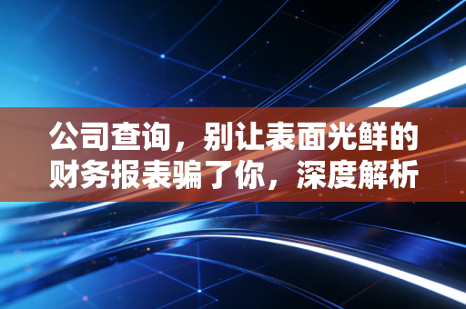 公司查询,别让表面光鲜的财务报表骗了你,深度解析企业背后的真相