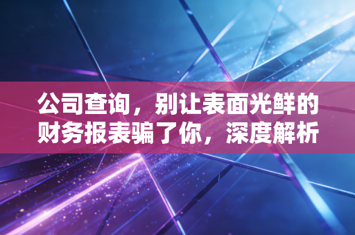 公司查询，别让表面光鲜的财务报表骗了你，深度解析企业背后的真相