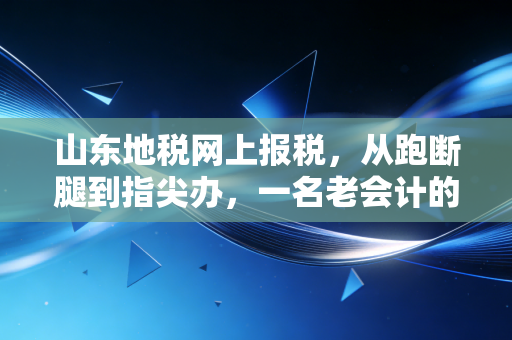 山东地税网上报税,从跑断腿到指尖办,一名老会计的实操感悟与避坑指南
