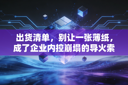 出货清单,别让一张薄纸,成了企业内控崩塌的导火索——一个注会眼中的存货江湖