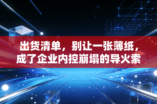 出货清单，别让一张薄纸，成了企业内控崩塌的导火索——一个注会眼中的存货江湖
