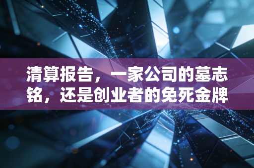清算报告，一家公司的墓志铭，还是创业者的免死金牌？