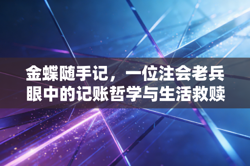 金蝶随手记,一位注会老兵眼中的记账哲学与生活救赎