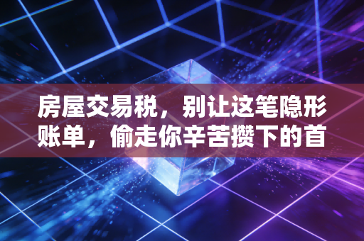 房屋交易税,别让这笔隐形账单,偷走你辛苦攒下的首付
