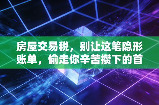 房屋交易税，别让这笔隐形账单，偷走你辛苦攒下的首付