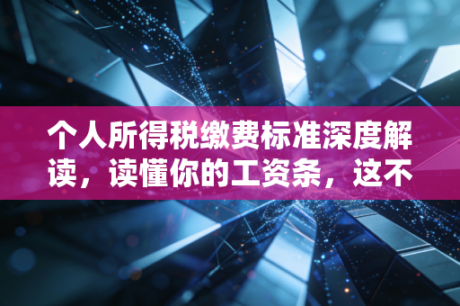 个人所得税缴费标准深度解读,读懂你的工资条,这不仅是扣钱,更是财富逻辑的重塑