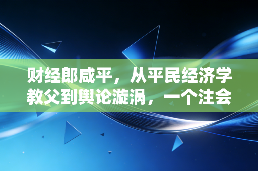 财经郎咸平，从平民经济学教父到舆论漩涡，一个注会眼中的郎旋风沉浮录